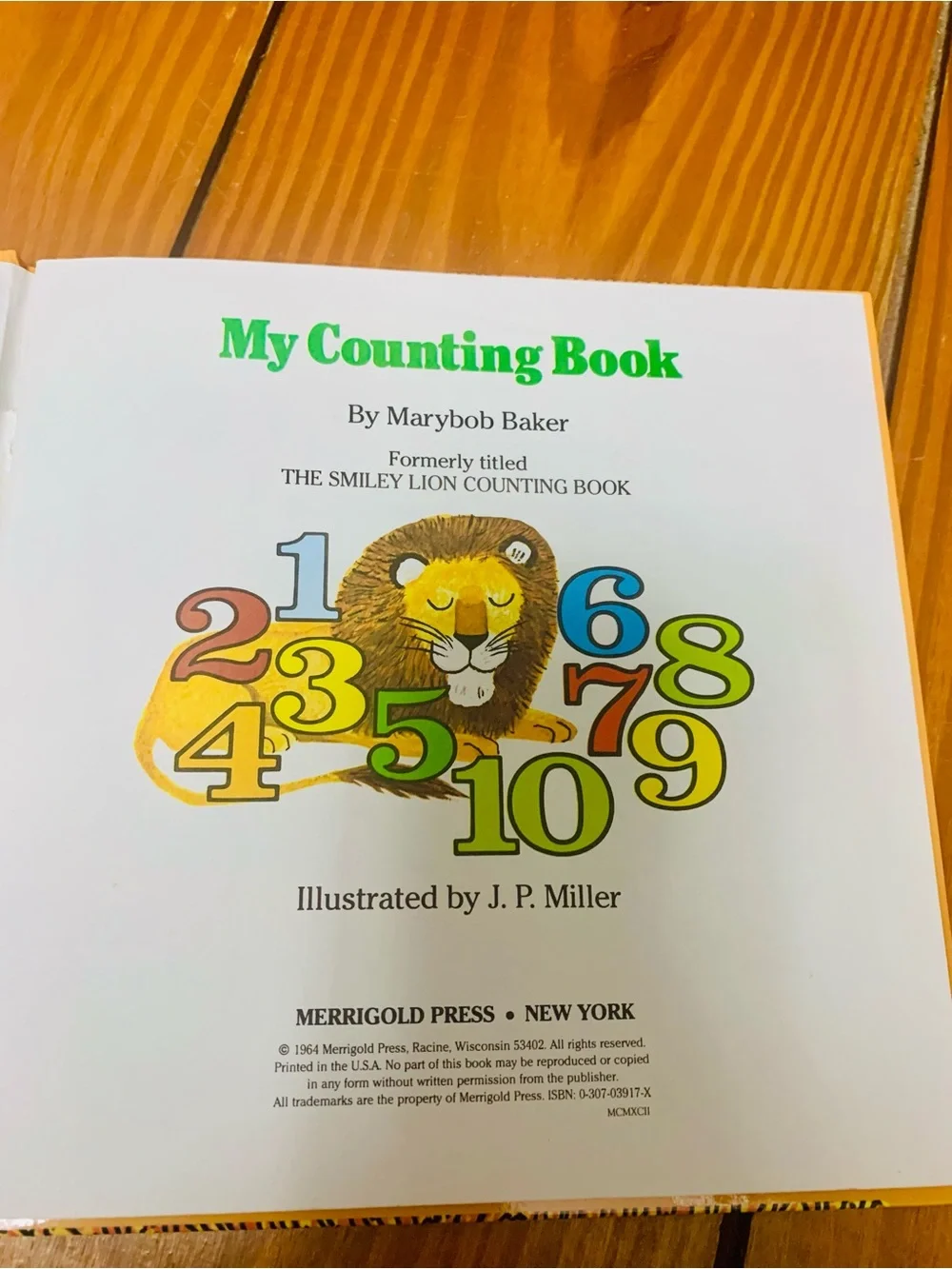 My Counting Book - Lion Cover in Yellow and Orange